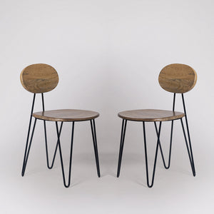 Yoyo Solid Wood Dining Chair in Natural Finish