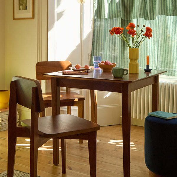 Harm Solid Wood Dining Chair in Dark Brown Finish