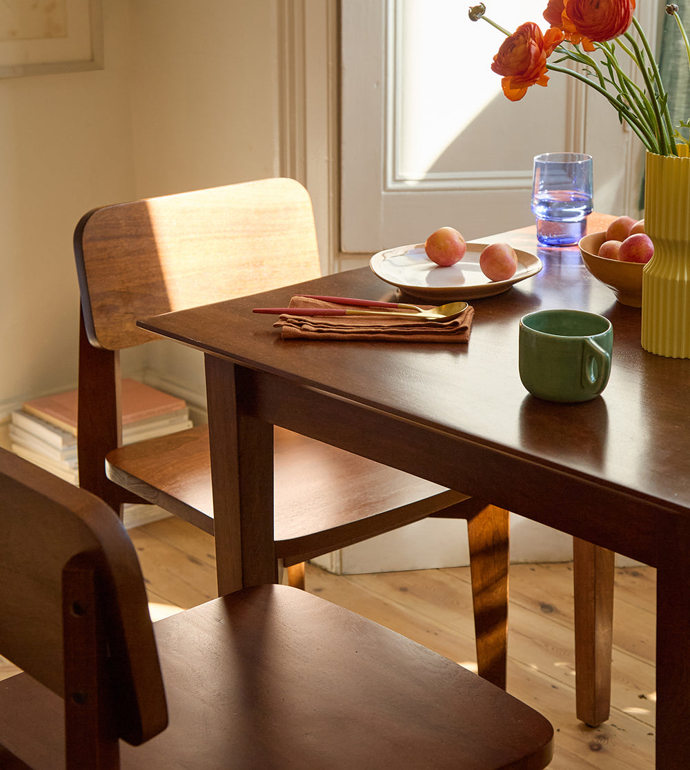 Harm Solid Wood Dining Chair in Dark Brown Finish