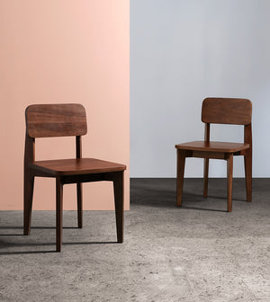 Harm Solid Wood Dining Chair in Dark Brown Finish