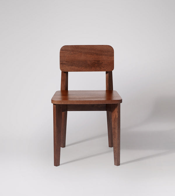 Harm Solid Wood Dining Chair in Dark Brown Finish