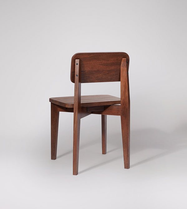 Harm Solid Wood Dining Chair in Dark Brown Finish