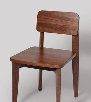 Harm Solid Wood Dining Chair in Dark Brown Finish
