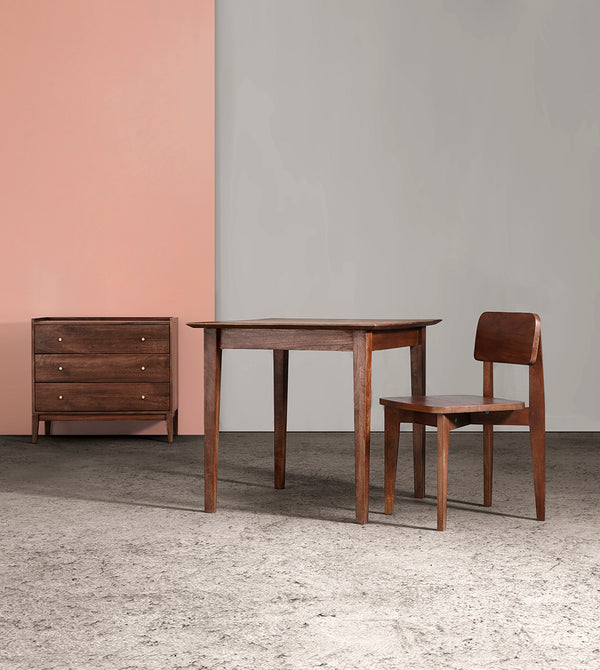 Harm Solid Wood Dining Chair in Dark Brown Finish