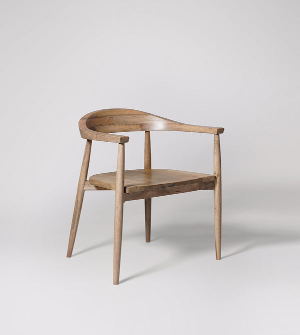 Leyuo Solid Wood Dining Chair in Natural Finish