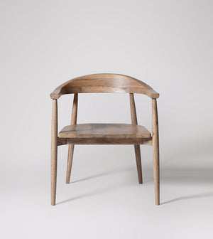 Leyuo Solid Wood Dining Chair in Natural Finish