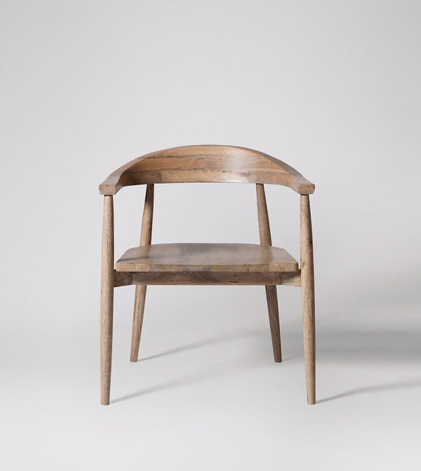 Leyuo Solid Wood Dining Chair in Natural Finish