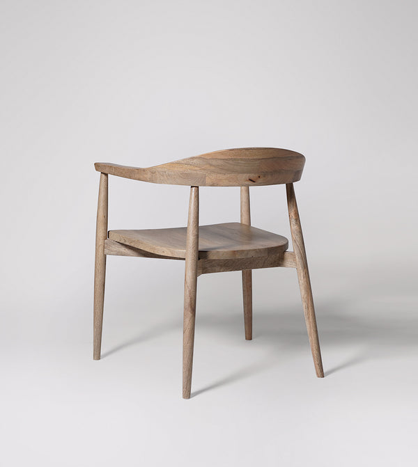 Leyuo Solid Wood Dining Chair in Natural Finish