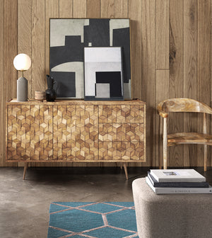 Leyuo Solid Wood Dining Chair in Natural Finish