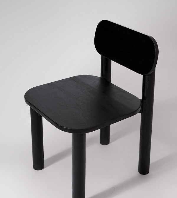 Sita Solid Wood Dining Chair in black Finish