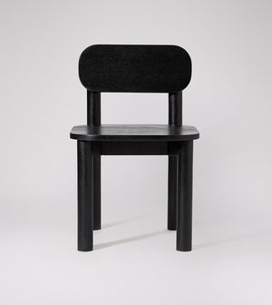 Sita Solid Wood Dining Chair in black Finish