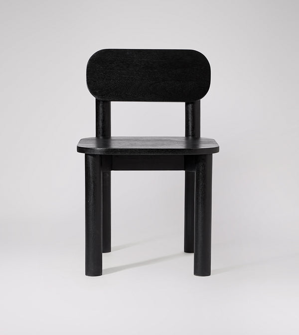 Sita Solid Wood Dining Chair in black Finish