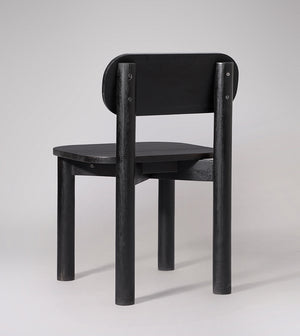 Sita Solid Wood Dining Chair in black Finish