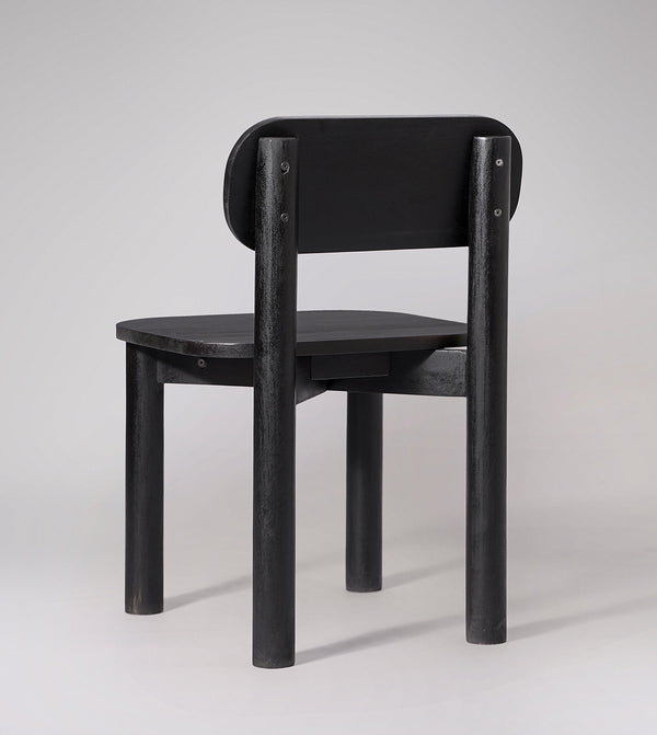 Sita Solid Wood Dining Chair in black Finish
