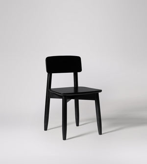 Rota Solid Wood Dining Chair in black Finish