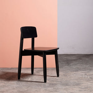 Rota Solid Wood Dining Chair in black Finish
