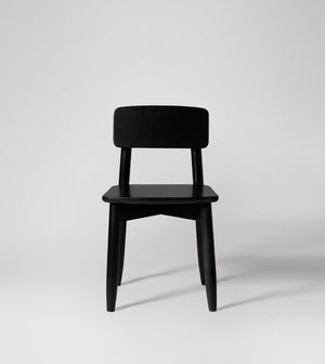 Rota Solid Wood Dining Chair in black Finish