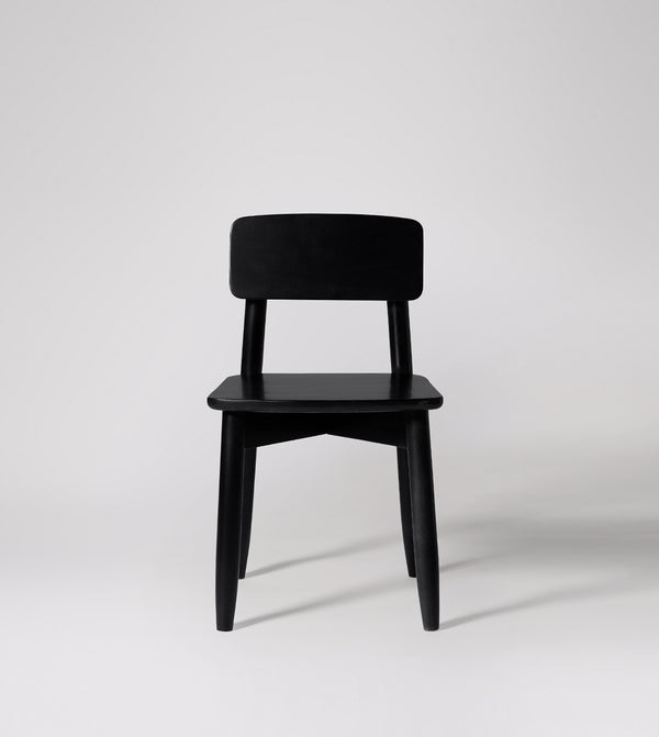 Rota Solid Wood Dining Chair in black Finish