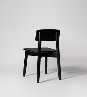 Rota Solid Wood Dining Chair in black Finish