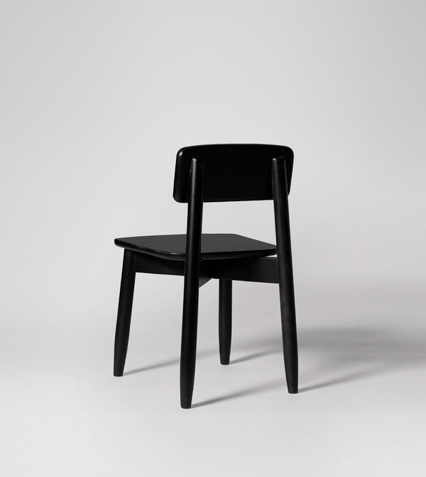 Rota Solid Wood Dining Chair in black Finish