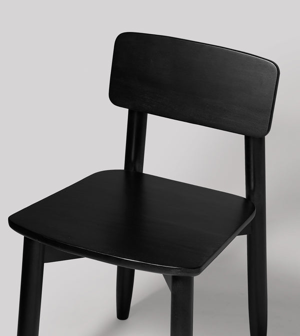 Rota Solid Wood Dining Chair in black Finish