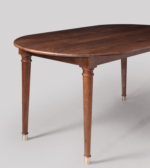Pearn Solid Wood Dining Table in Light Brown Finish
