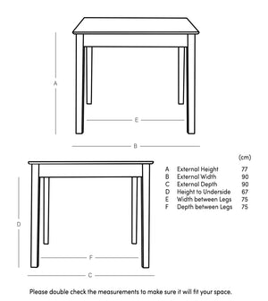 Dual Solid Wood Dining Table in black Finish