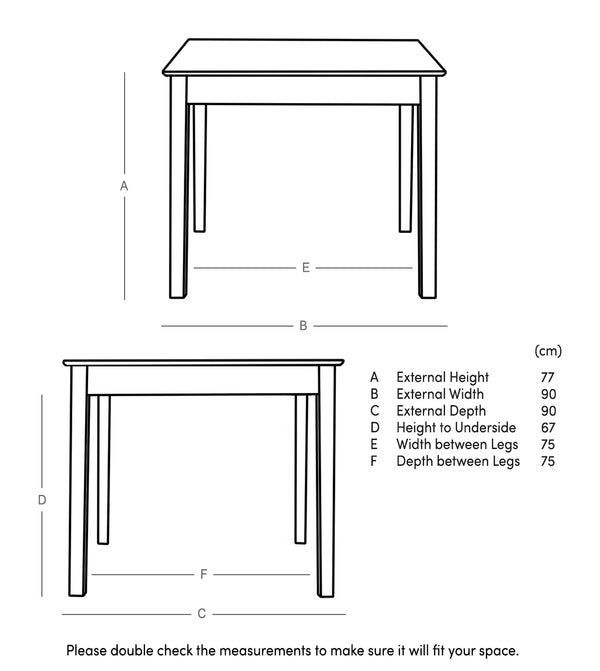 Dual Solid Wood Dining Table in black Finish
