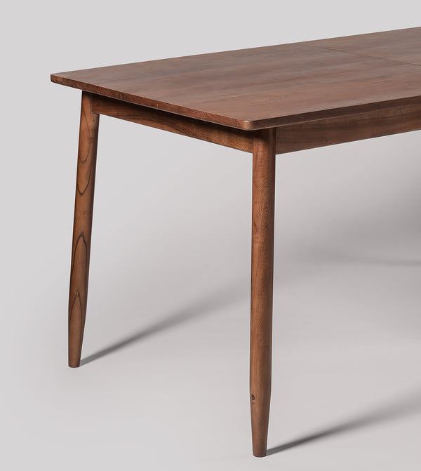 Bymal Solid Wood Dining Table in Dark Brown Finish