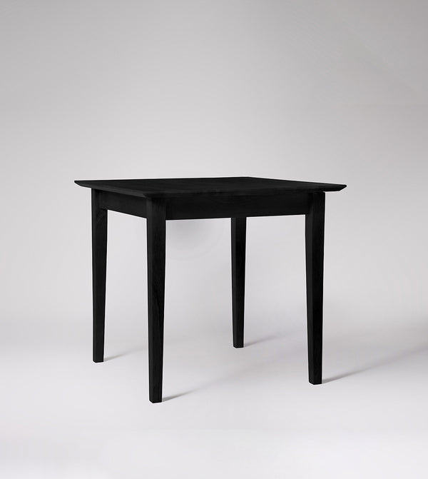 Old Ham Solid Wood Dining Table in Black Finish