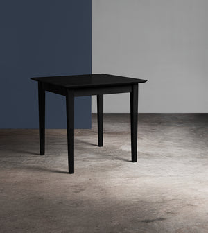 Old Ham Solid Wood Dining Table in Black Finish