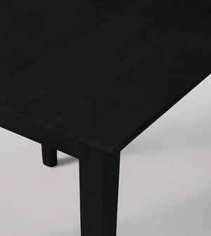 Old Ham Solid Wood Dining Table in Black Finish
