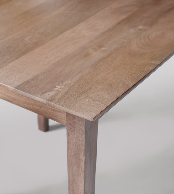 Old Ham Solid Wood Dining Table in Natural Finish