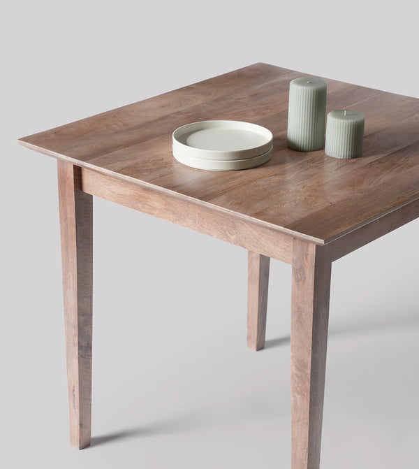 Old Ham Solid Wood Dining Table in Natural Finish