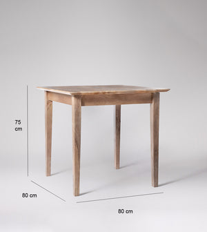 Old Ham Solid Wood Dining Table in Natural Finish