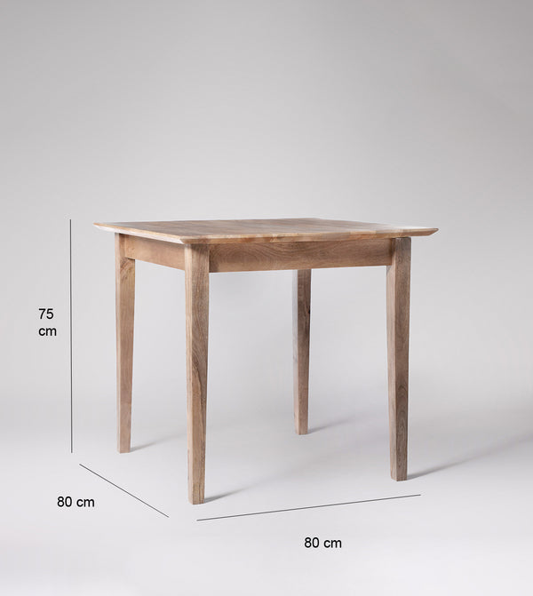 Old Ham Solid Wood Dining Table in Natural Finish
