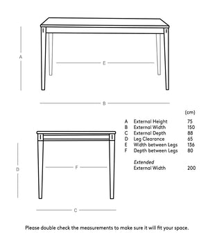 Tia Solid Wood Dining Table in wood painted Finish