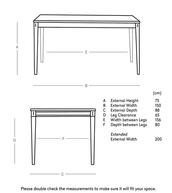 Tia Solid Wood Dining Table in wood painted Finish