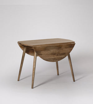 Rond way Solid Wood Dining Table in Brown Finish