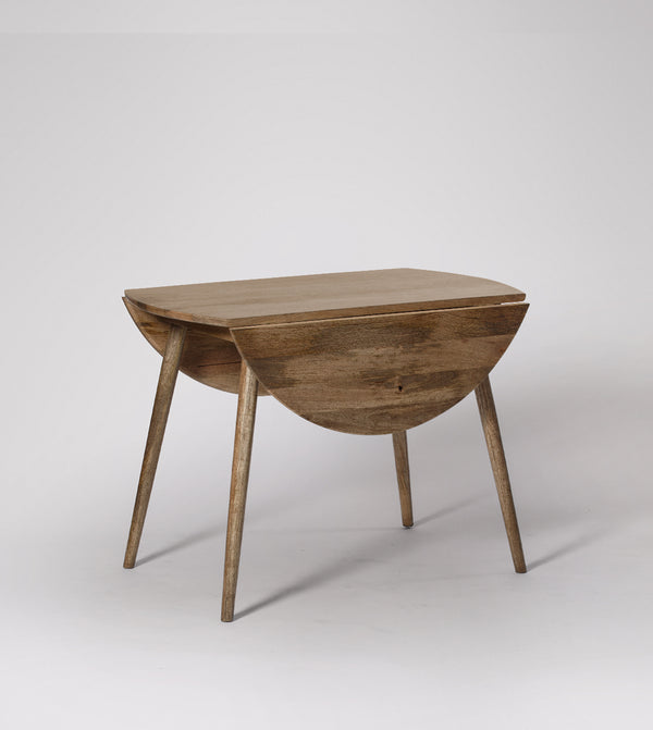 Rond way Solid Wood Dining Table in Brown Finish