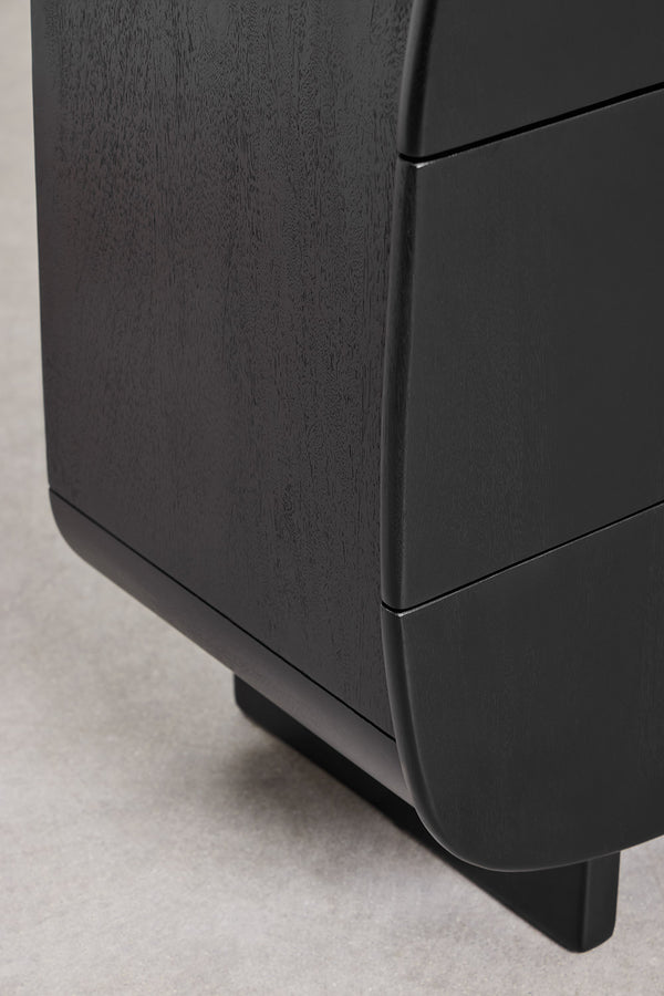 Treasure Solid Mango wood Chest of Drawer in Black Finish