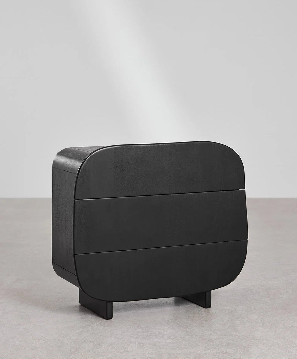 Treasure Solid Mango wood Chest of Drawer in Black Finish