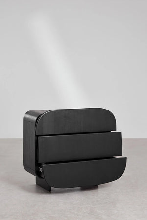 Treasure Solid Mango wood Chest of Drawer in Black Finish