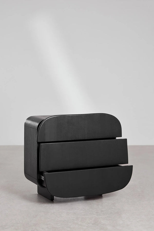 Treasure Solid Mango wood Chest of Drawer in Black Finish