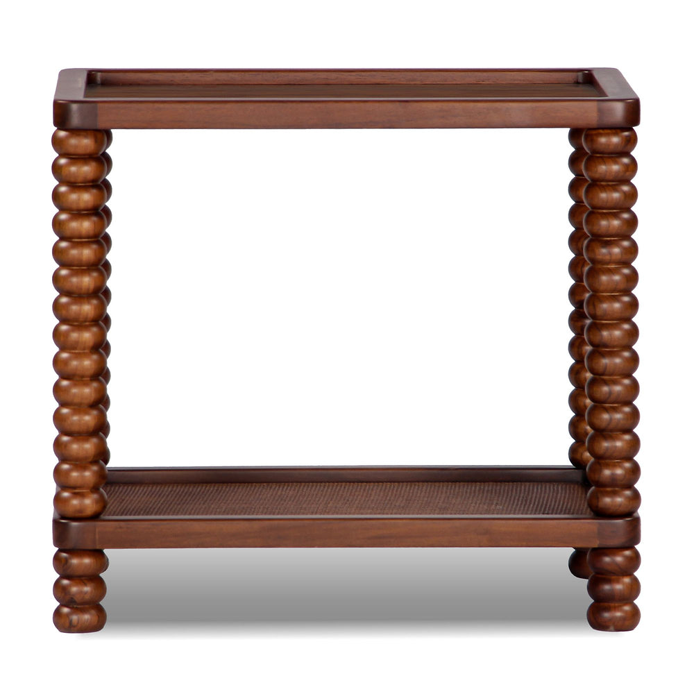 Cassandra Solid acacia wood bedside table in Provincial Teak Finish