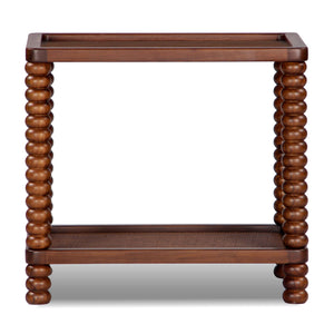 Cassandra Solid acacia wood bedside table in Provincial Teak Finish