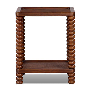 Cassandra Solid acacia wood bedside table in Provincial Teak Finish