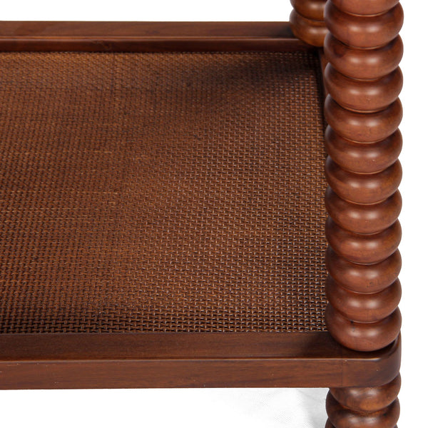 Cassandra Solid acacia wood bedside table in Provincial Teak Finish