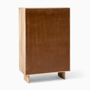 Reggie Solid Mango wood Chest of Drawer in White Wash Finish