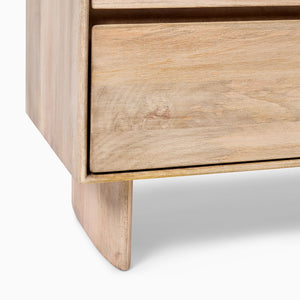 Reggie Solid Mango wood Chest of Drawer in White Wash Finish